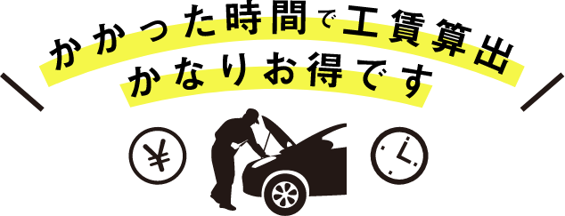 かかった時間で工賃算出、かなりお得です